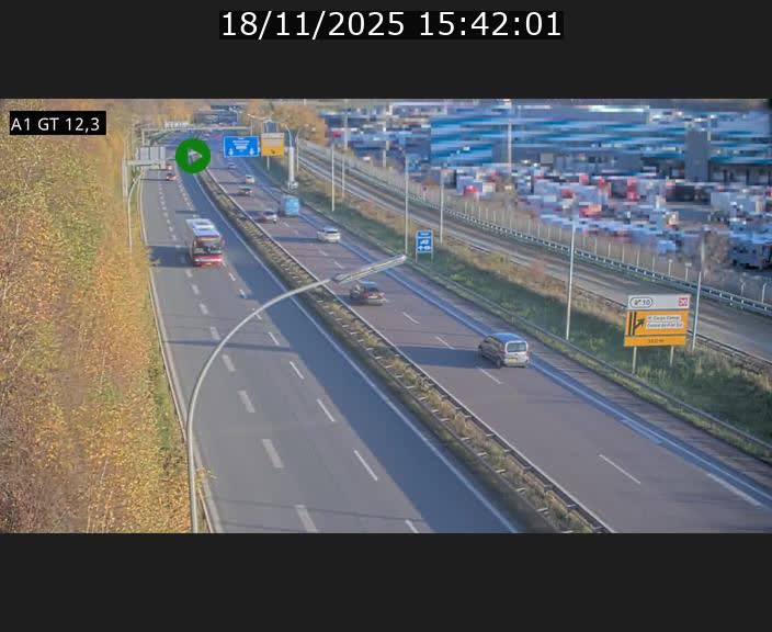 <h2>Traffic live webcam Luxembourg Senningerberg - A1 direction Allemagne - BK 12.3</h2>
