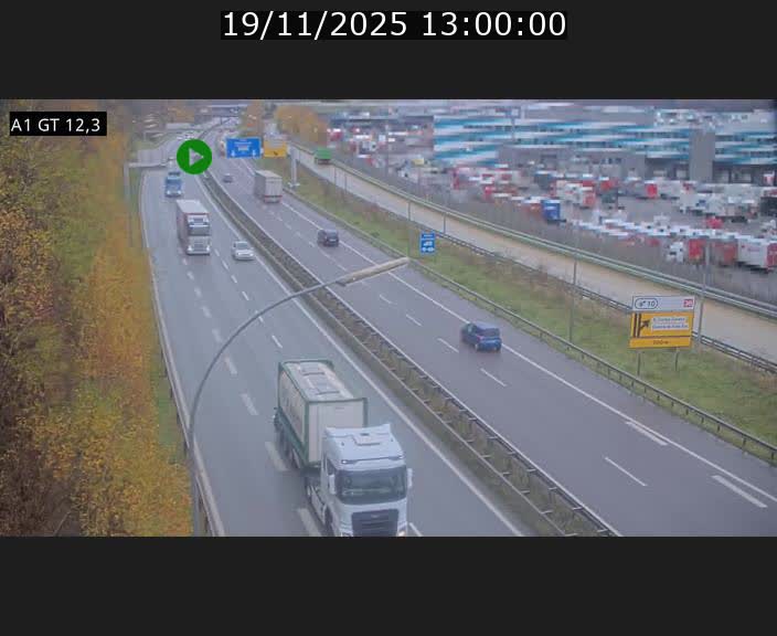 <h2>Traffic live webcam Luxembourg Senningerberg - A1 direction Allemagne - BK 12.3</h2>
