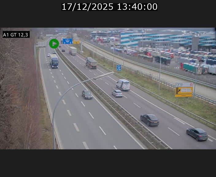 <h2>Traffic live webcam Luxembourg Senningerberg - A1 direction Allemagne - BK 12.3</h2>