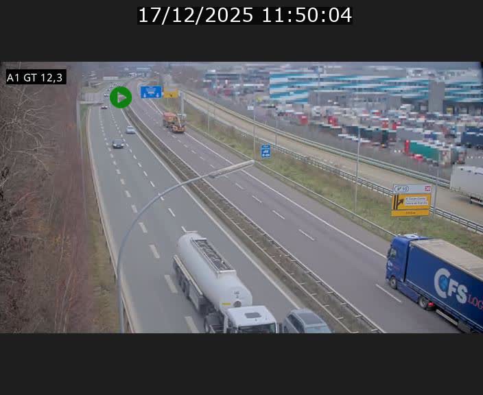 <h2>Traffic live webcam Luxembourg Senningerberg - A1 direction Allemagne - BK 12.3</h2>