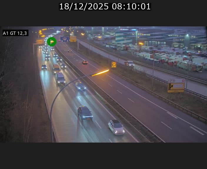 Traffic live webcam Luxembourg Senningerberg - A1 direction Allemagne - BK 12.3