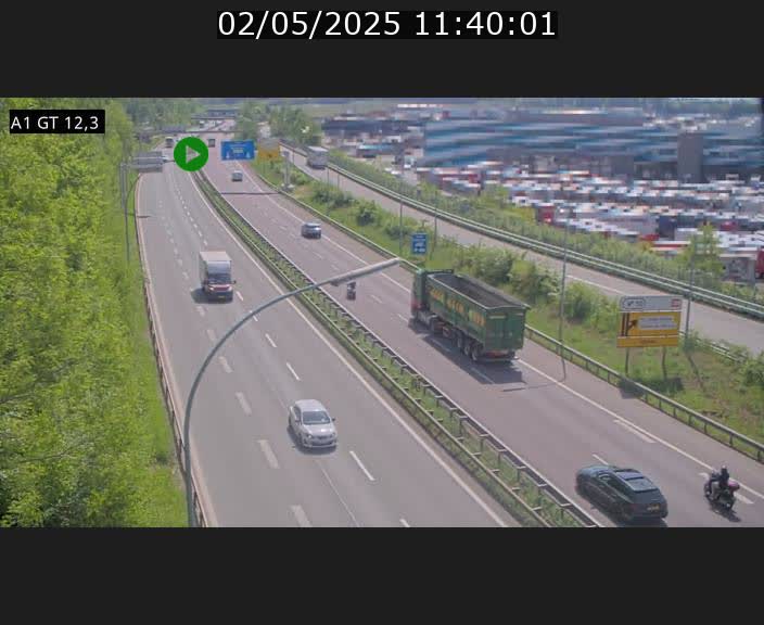 Traffic live webcam Luxembourg Senningerberg - A1 direction Allemagne - BK 12.3