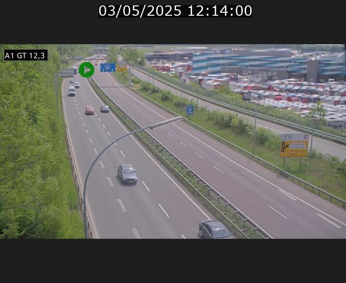 Traffic live webcam Luxembourg Senningerberg - A1 direction Allemagne - BK 12.3