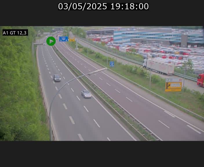 Traffic live webcam Luxembourg Senningerberg - A1 direction Allemagne - BK 12.3