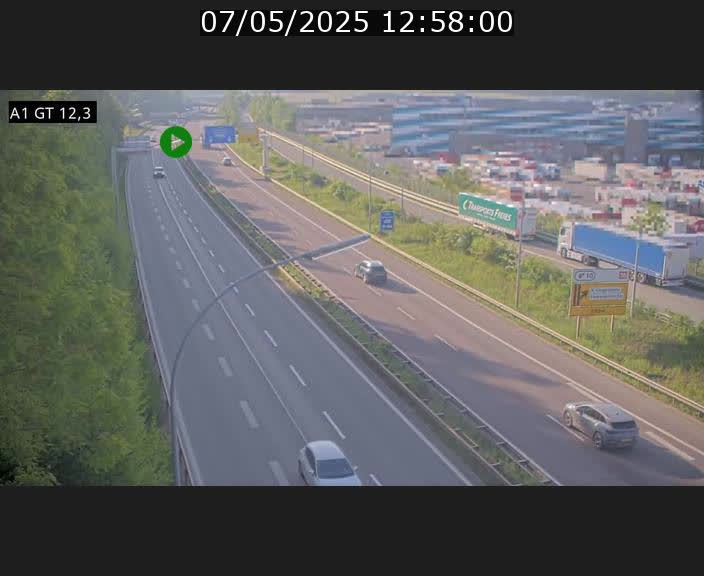 Traffic live webcam Luxembourg Senningerberg - A1 direction Allemagne - BK 12.3