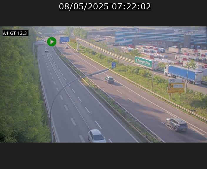 Traffic live webcam Luxembourg Senningerberg - A1 direction Allemagne - BK 12.3