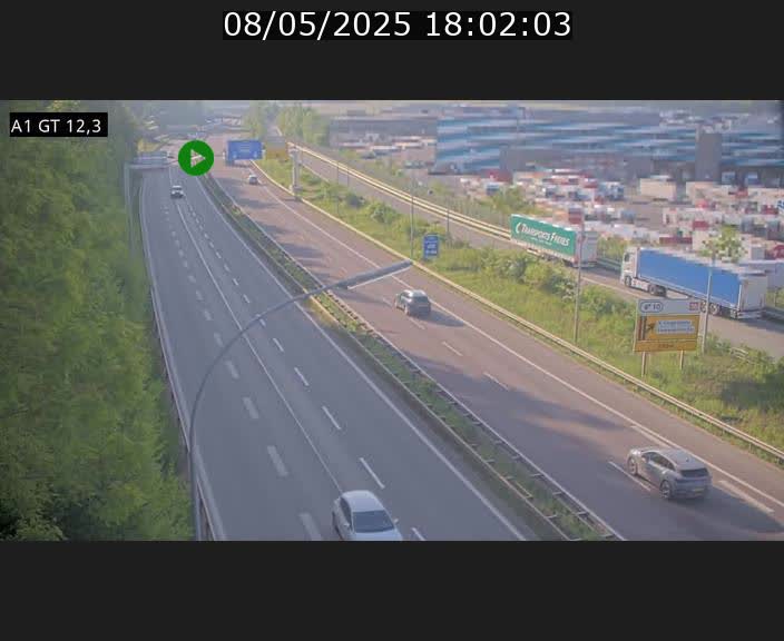Traffic live webcam Luxembourg Senningerberg - A1 direction Allemagne - BK 12.3