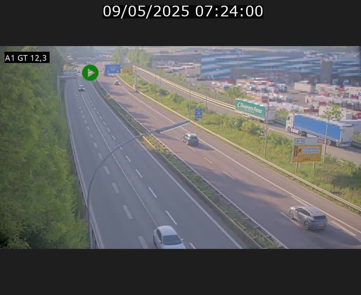Traffic live webcam Luxembourg Senningerberg - A1 direction Allemagne - BK 12.3