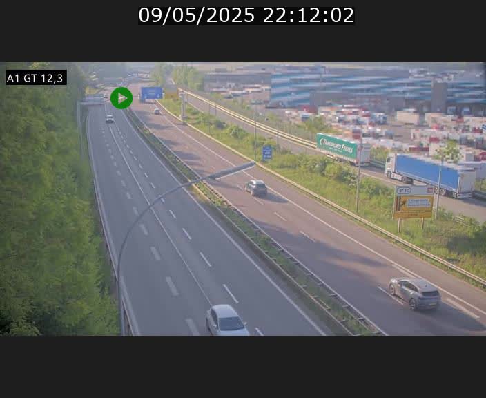 Traffic live webcam Luxembourg Senningerberg - A1 direction Allemagne - BK 12.3