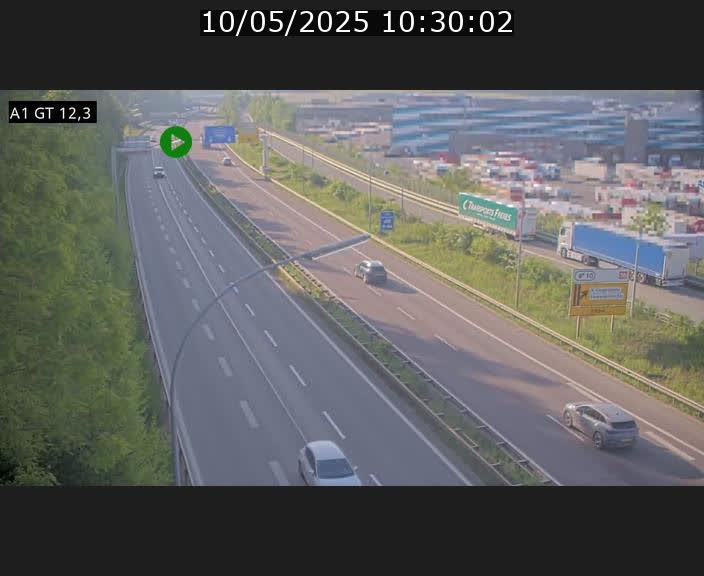 Traffic live webcam Luxembourg Senningerberg - A1 direction Allemagne - BK 12.3