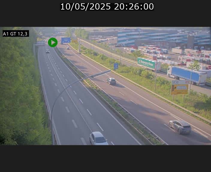 Traffic live webcam Luxembourg Senningerberg - A1 direction Allemagne - BK 12.3