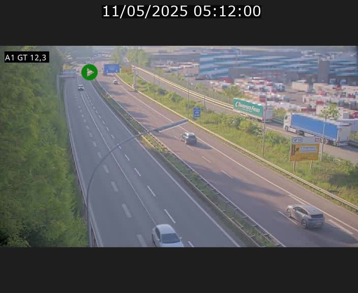 Traffic live webcam Luxembourg Senningerberg - A1 direction Allemagne - BK 12.3