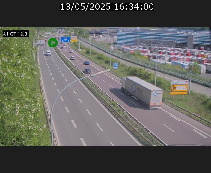 Traffic live webcam Luxembourg Senningerberg - A1 direction Allemagne - BK 12.3