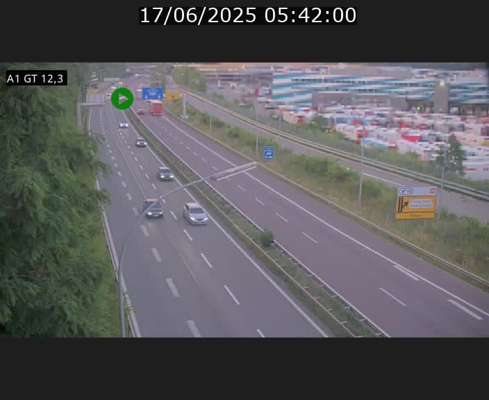 Traffic live webcam Luxembourg Senningerberg - A1 direction Allemagne - BK 12.3
