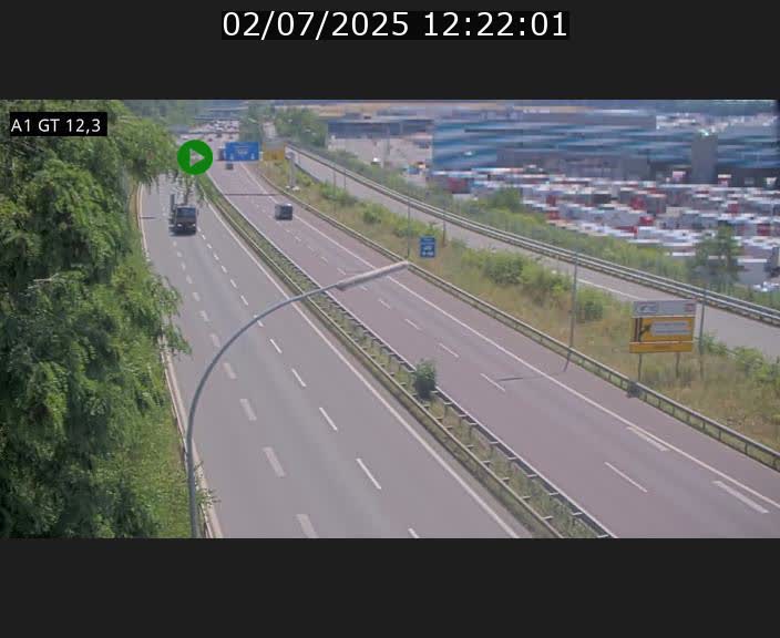 Traffic live webcam Luxembourg Senningerberg - A1 direction Allemagne - BK 12.3