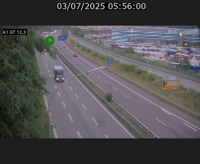 Traffic live webcam Luxembourg Senningerberg - A1 direction Allemagne - BK 12.3