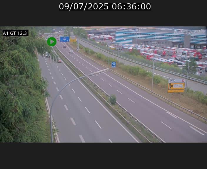 Traffic live webcam Luxembourg Senningerberg - A1 direction Allemagne - BK 12.3
