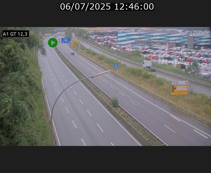 Traffic live webcam Luxembourg Senningerberg - A1 direction Allemagne - BK 12.3