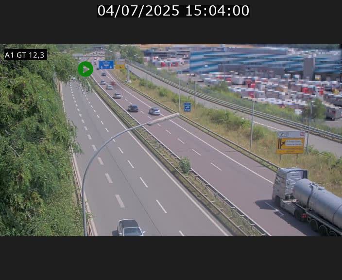 Traffic live webcam Luxembourg Senningerberg - A1 direction Allemagne - BK 12.3