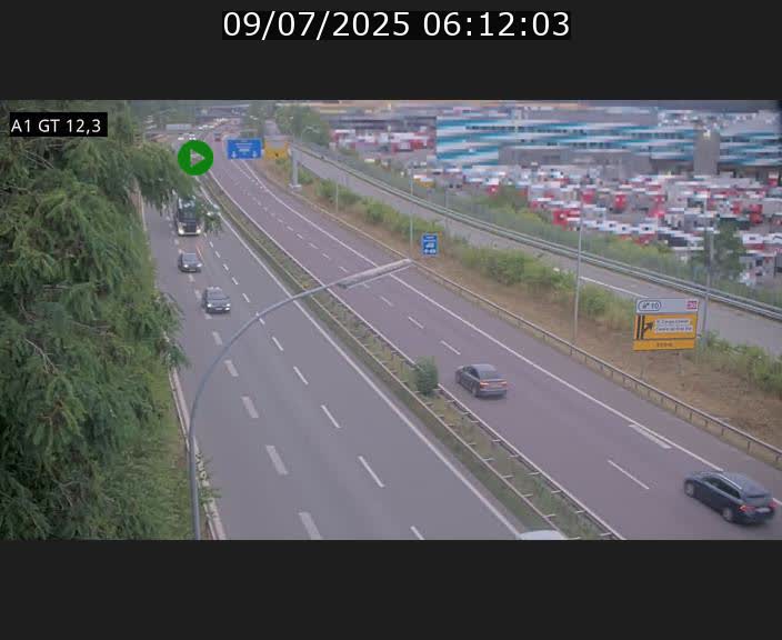 Traffic live webcam Luxembourg Senningerberg - A1 direction Allemagne - BK 12.3
