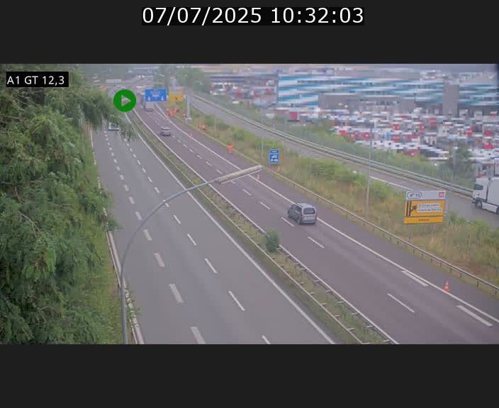 Traffic live webcam Luxembourg Senningerberg - A1 direction Allemagne - BK 12.3