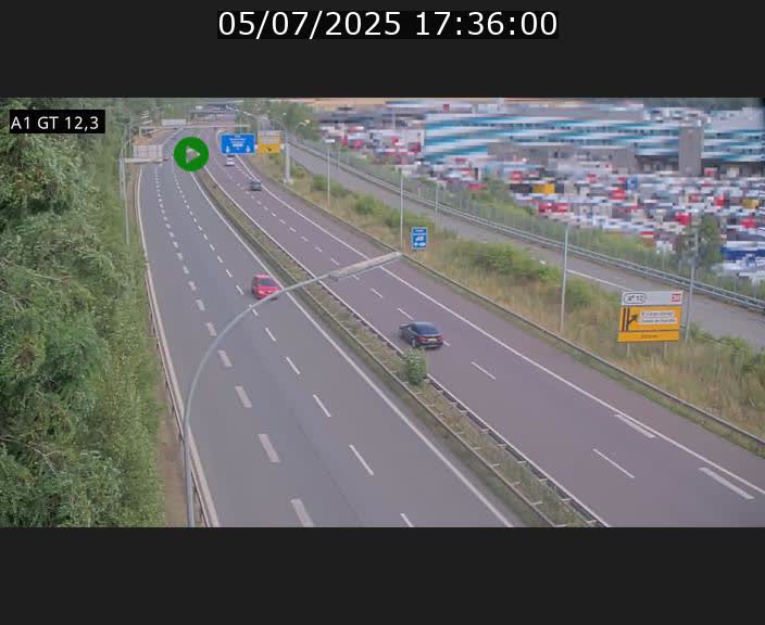 Traffic live webcam Luxembourg Senningerberg - A1 direction Allemagne - BK 12.3