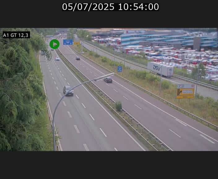 Traffic live webcam Luxembourg Senningerberg - A1 direction Allemagne - BK 12.3