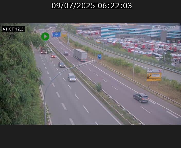 Traffic live webcam Luxembourg Senningerberg - A1 direction Allemagne - BK 12.3
