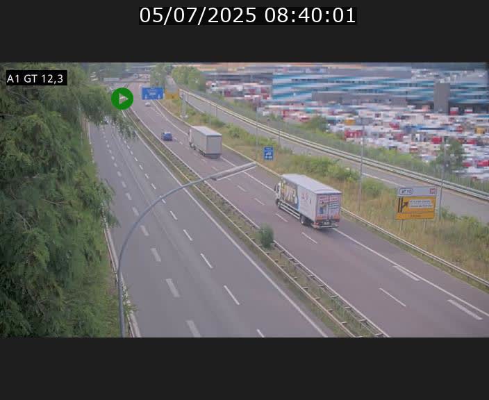 Traffic live webcam Luxembourg Senningerberg - A1 direction Allemagne - BK 12.3