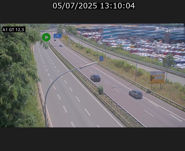 Traffic live webcam Luxembourg Senningerberg - A1 direction Allemagne - BK 12.3
