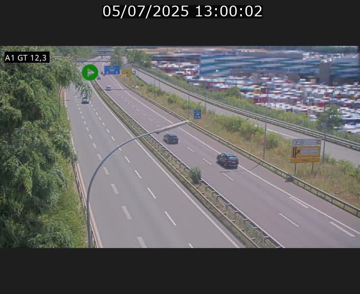 Traffic live webcam Luxembourg Senningerberg - A1 direction Allemagne - BK 12.3