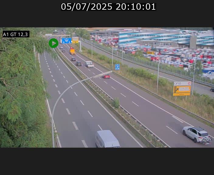 Traffic live webcam Luxembourg Senningerberg - A1 direction Allemagne - BK 12.3