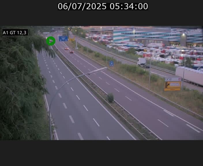 Traffic live webcam Luxembourg Senningerberg - A1 direction Allemagne - BK 12.3