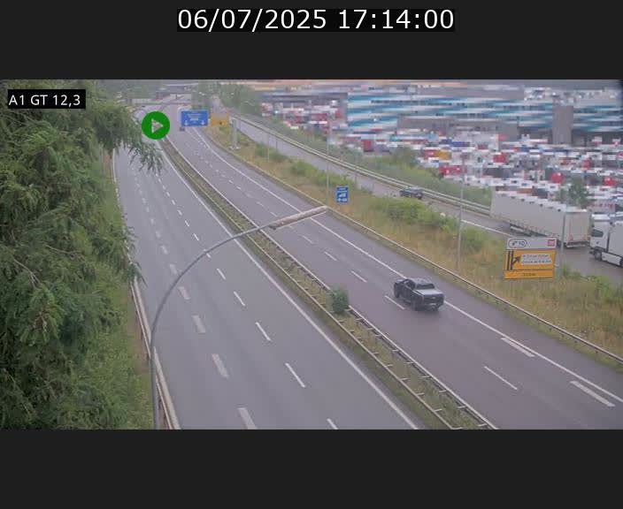 Traffic live webcam Luxembourg Senningerberg - A1 direction Allemagne - BK 12.3