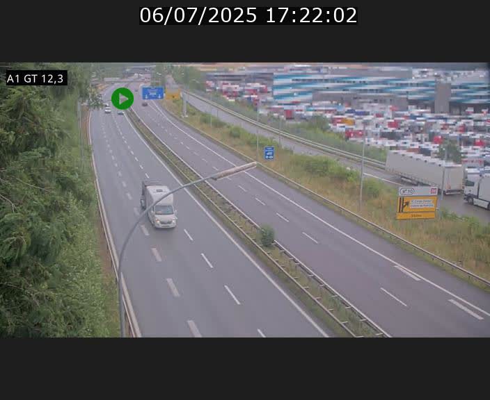 Traffic live webcam Luxembourg Senningerberg - A1 direction Allemagne - BK 12.3