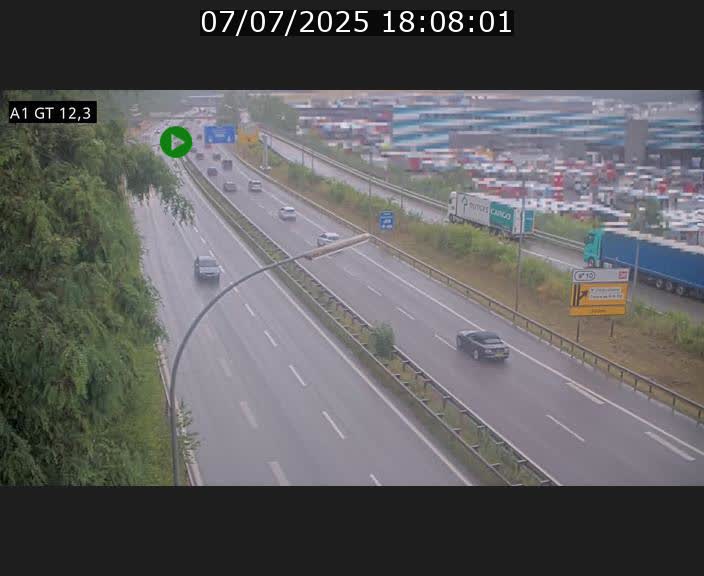 Traffic live webcam Luxembourg Senningerberg - A1 direction Allemagne - BK 12.3