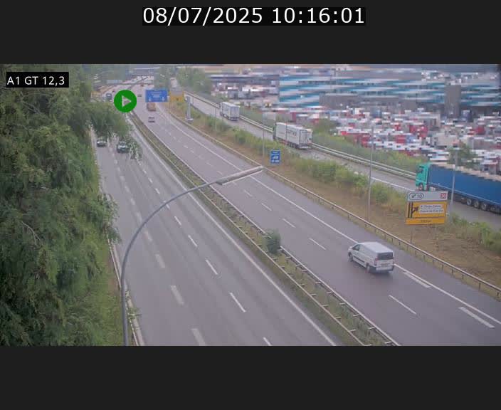 Traffic live webcam Luxembourg Senningerberg - A1 direction Allemagne - BK 12.3