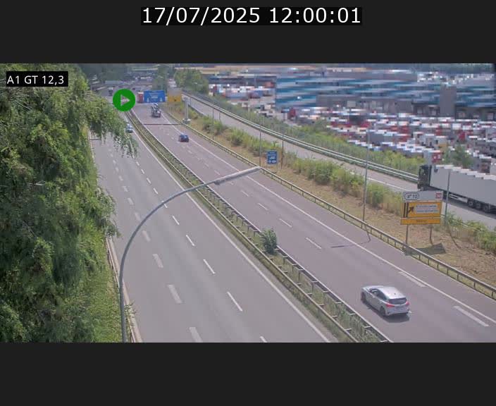 Traffic live webcam Luxembourg Senningerberg - A1 direction Allemagne - BK 12.3