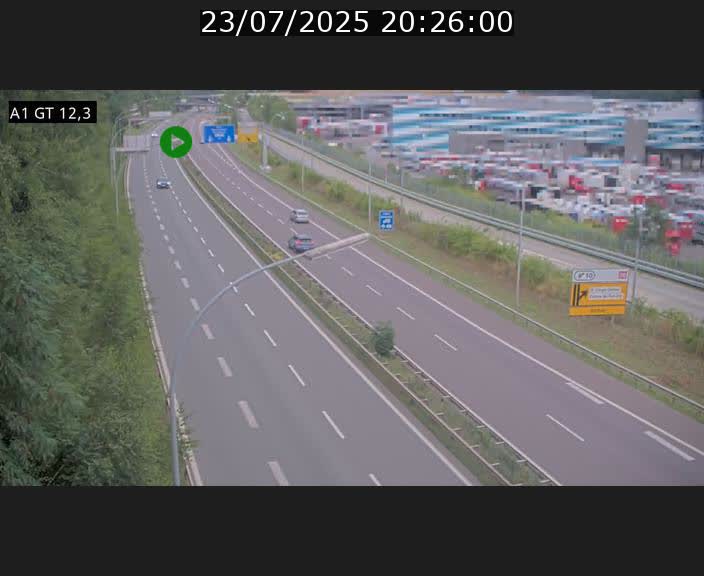 Traffic live webcam Luxembourg Senningerberg - A1 direction Allemagne - BK 12.3