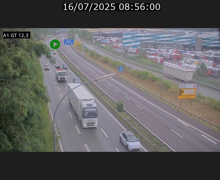 Traffic live webcam Luxembourg Senningerberg - A1 direction Allemagne - BK 12.3