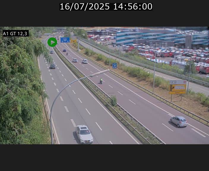 Traffic live webcam Luxembourg Senningerberg - A1 direction Allemagne - BK 12.3