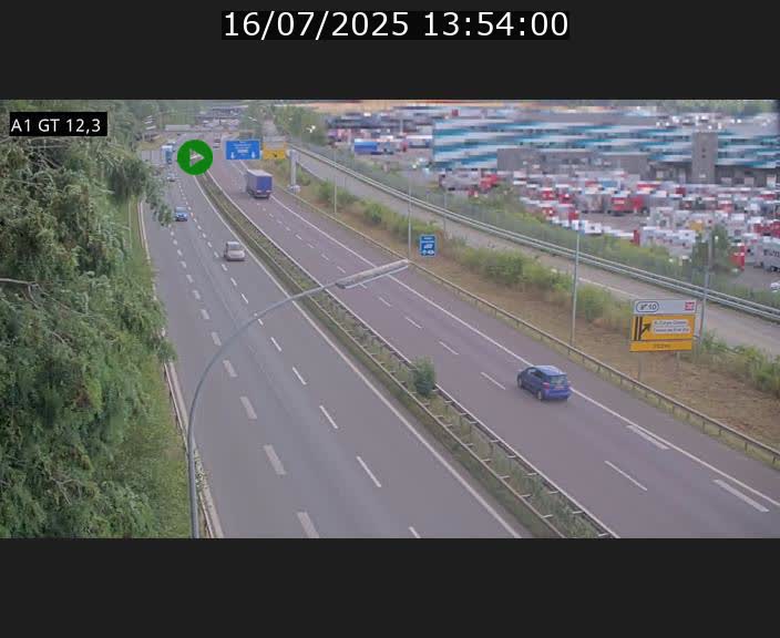 Traffic live webcam Luxembourg Senningerberg - A1 direction Allemagne - BK 12.3