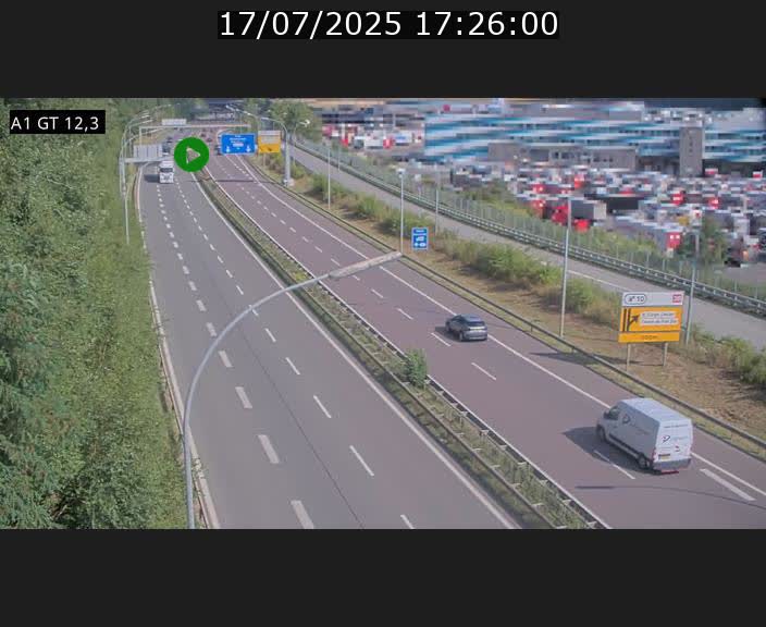 Traffic live webcam Luxembourg Senningerberg - A1 direction Allemagne - BK 12.3