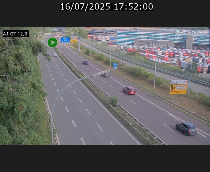 Traffic live webcam Luxembourg Senningerberg - A1 direction Allemagne - BK 12.3