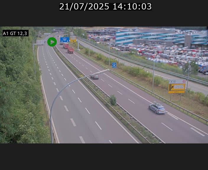 Traffic live webcam Luxembourg Senningerberg - A1 direction Allemagne - BK 12.3