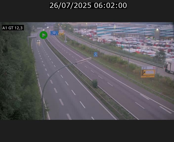 Traffic live webcam Luxembourg Senningerberg - A1 direction Allemagne - BK 12.3