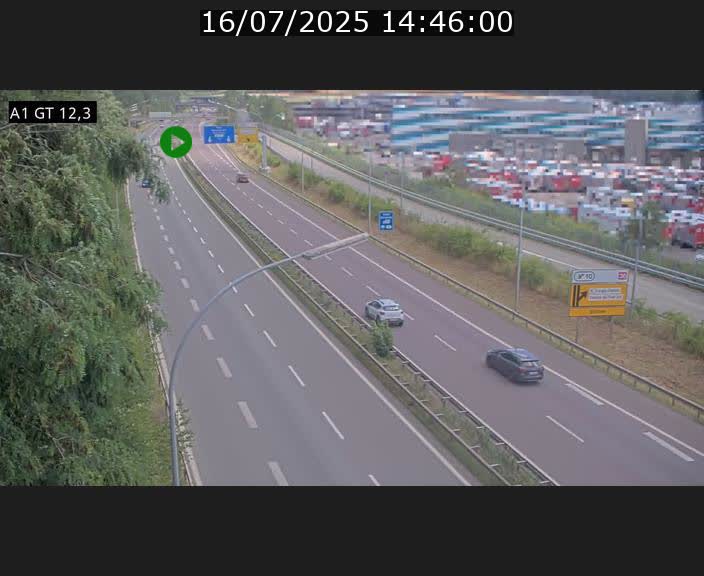 Traffic live webcam Luxembourg Senningerberg - A1 direction Allemagne - BK 12.3