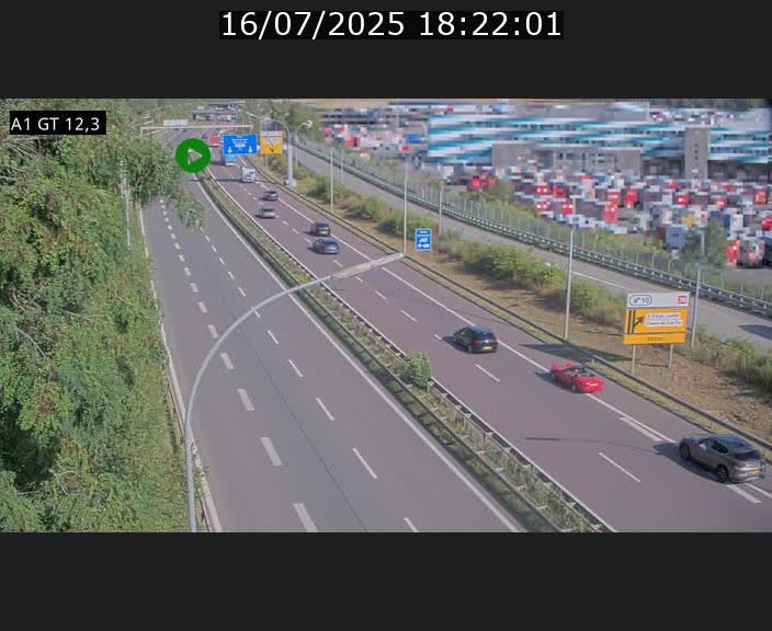 Traffic live webcam Luxembourg Senningerberg - A1 direction Allemagne - BK 12.3