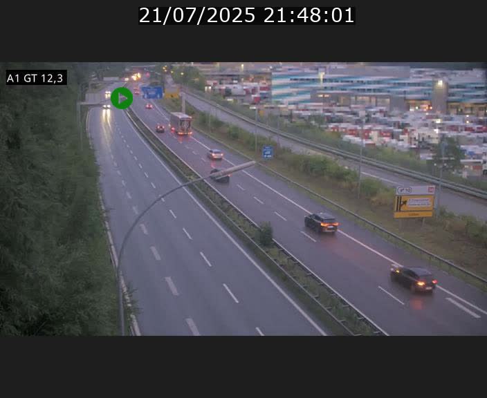 Traffic live webcam Luxembourg Senningerberg - A1 direction Allemagne - BK 12.3