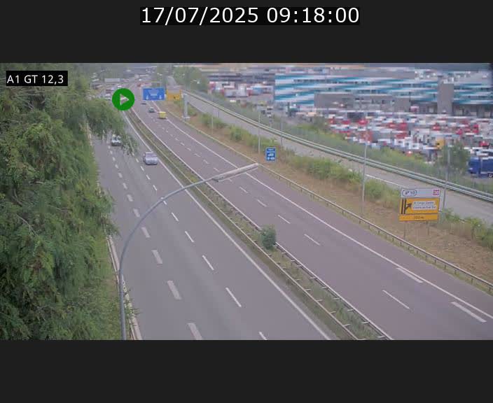 Traffic live webcam Luxembourg Senningerberg - A1 direction Allemagne - BK 12.3